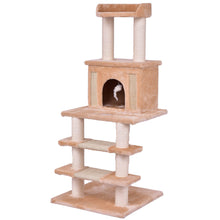 Load image into Gallery viewer, Gymax 52'' Cat Tree Pet Kitten Play House Tower Condo Scratching Post w Rope and Mouse