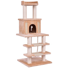 Load image into Gallery viewer, Gymax 52'' Cat Tree Pet Kitten Play House Tower Condo Scratching Post w Rope and Mouse