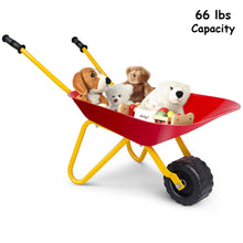 Load image into Gallery viewer, Gymax Kids Metal Wheelbarrow Children's Size Ourdoor Garden Backyard Play Toy Red