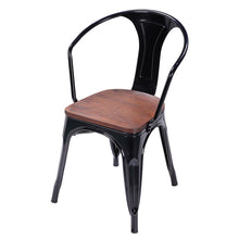 Load image into Gallery viewer, Gymax Set of 2 Armchair Stool Dining Chair Metal Wood Home Furniture