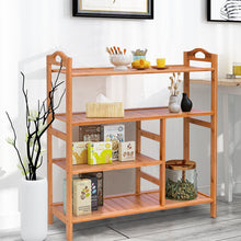 Load image into Gallery viewer, Gymax 4 Tier Multifunction Bamboo Shoe Rack Boot Tower Shelf Storage Organizer Stand