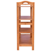 Load image into Gallery viewer, Gymax 4 Tier Multifunction Bamboo Shoe Rack Boot Tower Shelf Storage Organizer Stand