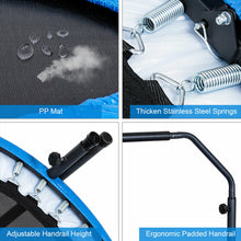 Load image into Gallery viewer, Gymax Mini Rebounder Trampoline With Adjustable Hand Rail Bouncing Workout Exercise