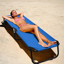 Load image into Gallery viewer, Gymax Folding Camping Bed Outdoor Military Cot Sleeping Blue