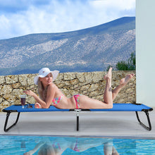 Load image into Gallery viewer, Gymax Folding Camping Bed Outdoor Military Cot Sleeping Blue