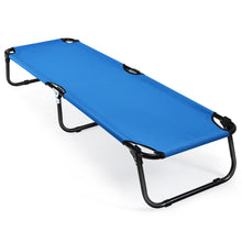 Load image into Gallery viewer, Gymax Blue Folding Camping Bed Outdoor Military Cot Sleeping