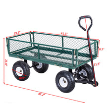 Load image into Gallery viewer, Gymax Heavy Duty Lawn Garden Utility Cart Wagon Wheelbarrow Steel Trailer