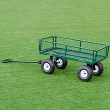 Load image into Gallery viewer, Gymax Heavy Duty Lawn Garden Utility Cart Wagon Wheelbarrow Steel Trailer