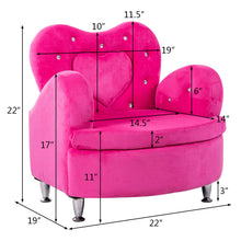 Load image into Gallery viewer, Gymax Rose Kids Sofa Armrest Chair Couch Soft Velvet Toddler Children's Furniture