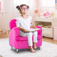 Load image into Gallery viewer, Gymax Rose Kids Sofa Armrest Chair Couch Soft Velvet Toddler Children's Furniture