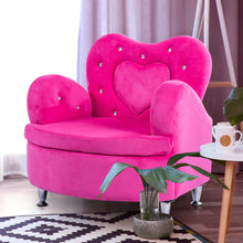 Load image into Gallery viewer, Gymax Rose Kids Sofa Armrest Chair Couch Soft Velvet Toddler Children's Furniture