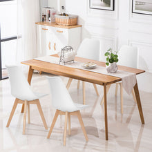 Load image into Gallery viewer, Gymax Set Of 4 Mid Century Modern Style Dining Side Chair Upholstered Seat Wood Legs