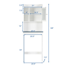Load image into Gallery viewer, Gymax Over-the-Toilet Bath Cabinet Bathroom Space Saver Storage Organizer White