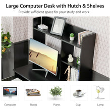 Load image into Gallery viewer, Gymax Computer Desk PC Laptop Study Table Bookcase Workstation Shelves&Keyboard Tray