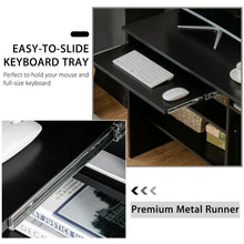 Load image into Gallery viewer, Gymax Computer Desk PC Laptop Study Table Bookcase Workstation Shelves&Keyboard Tray