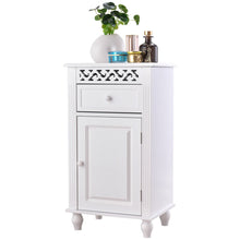 Load image into Gallery viewer, Gymax Storage Floor Cabinet Bathroom Organizer Floor Cabinet Drawer Kitchen White