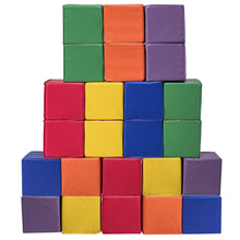 Load image into Gallery viewer, Gymax 24-Piece 8'' PU Foam Big Building Blocks Colorful Soft Blocks Play Set For Kids