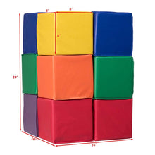 Load image into Gallery viewer, Gymax 24-Piece 8'' PU Foam Big Building Blocks Colorful Soft Blocks Play Set For Kids