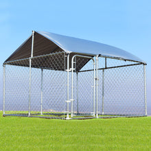 Load image into Gallery viewer, Gymax Large Pet Dog Run House Kennel Shade Cage 7.5' x7.5' Roof Cover Backyard Playpen
