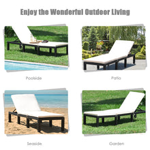 Load image into Gallery viewer, Gymax Patio Cushioned Rattan Lounge Chair Chaise Couch w/ Adjustable Height Outdoor