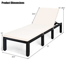 Load image into Gallery viewer, Gymax Patio Cushioned Rattan Lounge Chair Chaise Couch w/ Adjustable Height Outdoor
