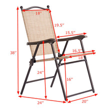 Load image into Gallery viewer, Gymax Set of 2 Folding Patio Furniture Sling Back Chairs Outdoors