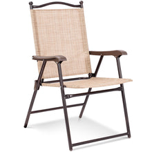 Load image into Gallery viewer, Gymax Set of 2 Folding Patio Furniture Sling Back Chairs Outdoors