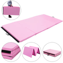 Load image into Gallery viewer, Gymax 4'x8'x2'' Gymnastics Mat Thick Folding Panel Aerobics Exercise Gym Fitness Pink