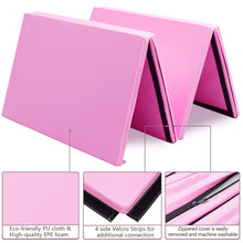Load image into Gallery viewer, Gymax 4'x8'x2'' Gymnastics Mat Thick Folding Panel Aerobics Exercise Gym Fitness Pink