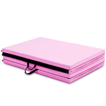 Load image into Gallery viewer, Gymax 4'x8'x2'' Gymnastics Mat Thick Folding Panel Aerobics Exercise Gym Fitness Pink