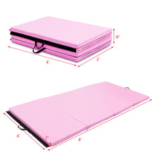 Load image into Gallery viewer, Gymax 4'x8'x2'' Gymnastics Mat Thick Folding Panel Aerobics Exercise Gym Fitness Pink