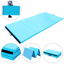 Load image into Gallery viewer, Gymax 4'x8'x2'' Gymnastics Mat Thick Folding Panel Aerobics Exercise Gym Fitness Blue
