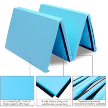 Load image into Gallery viewer, Gymax 4'x8'x2'' Gymnastics Mat Thick Folding Panel Aerobics Exercise Gym Fitness Blue