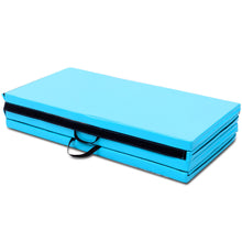 Load image into Gallery viewer, Gymax 4'x8'x2'' Gymnastics Mat Thick Folding Panel Aerobics Exercise Gym Fitness Blue