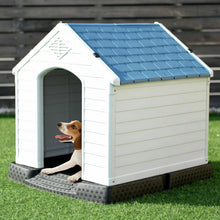 Load image into Gallery viewer, Gymax Plastic Dog House Pet Puppy Shelter Waterproof Indoor/Outdoor Ventilate Blue