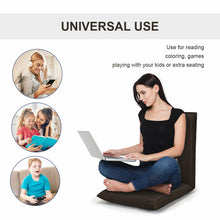 Load image into Gallery viewer, Gymax Adjustable 6-Position Floor Chair Folding Lazy Man Sofa Chair Multiangle Coffee