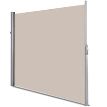 Load image into Gallery viewer, Gymax 118.5'' x 71'' Patio Retractable Folding Side Awning Screen Privacy Divider Beige