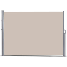 Load image into Gallery viewer, Gymax 118.5'' x 71'' Patio Retractable Folding Side Awning Screen Privacy Divider Beige