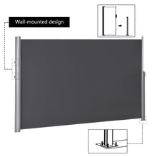 Load image into Gallery viewer, Gymax 118.5''x 63'' H Patio Retractable Folding Side Awning Screen Privacy Divider