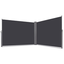 Load image into Gallery viewer, Gymax 237''x 63'' H Patio Retractable Double Folding Side Awning Screen Divider