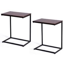 Load image into Gallery viewer, Gymax 2PCS 26'' Laptop Holder Sofa Side End Table C Table Home Office Furniture