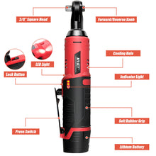 Load image into Gallery viewer, Gymax Cordless 12V 3/8'' Ratchet Wrench Tool Kit 1500mAh Lithium-Ion Battery & Charger