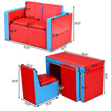Load image into Gallery viewer, Gymax Multi-functional Kids Sofa Table Chair Set Couch Storage Box Furniture Bedroom