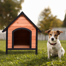 Load image into Gallery viewer, Gymax Dog House Pet Outdoor Bed Wood Shelter Home Weather Kennel Waterproof 4 Size