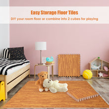 Load image into Gallery viewer, Gymax 12 Pieces EVA Foam Floor Interlocking Tile Mat w/ Natural Wood Grain