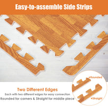Load image into Gallery viewer, Gymax 12 Pieces EVA Foam Floor Interlocking Tile Mat w/ Natural Wood Grain