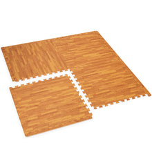 Load image into Gallery viewer, Gymax 12 Pieces EVA Foam Floor Interlocking Tile Mat w/ Natural Wood Grain