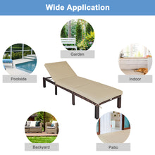 Load image into Gallery viewer, Gymax Patio Rattan Chaise Lounge Chair Recliner Outdoor w/ 6 Positions Cushion