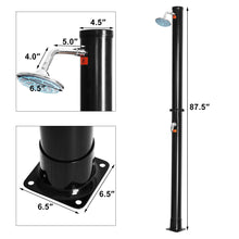 Load image into Gallery viewer, Gymax 7.2 FT Solar Heated Shower Spa Poolside Beach Hot/Cold Base 5.5 Gallon Outdoor