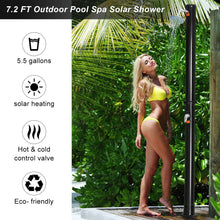 Load image into Gallery viewer, Gymax 7.2 FT Solar Heated Shower Spa Poolside Beach Hot/Cold Base 5.5 Gallon Outdoor